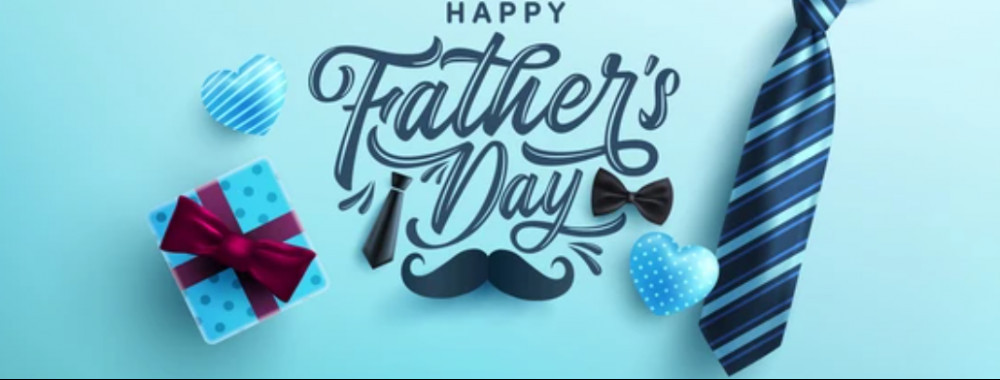Fathers day header in Blue