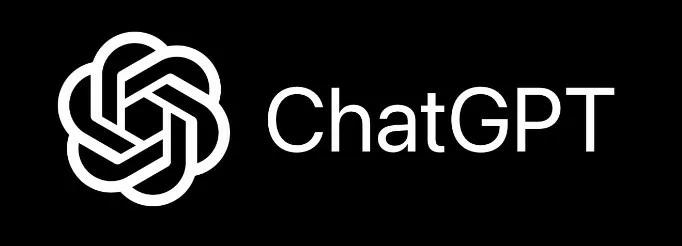 ChatGPT blackand white logo