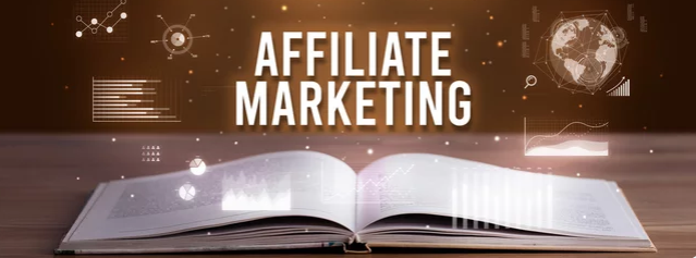 Affiliate marketing with book image.