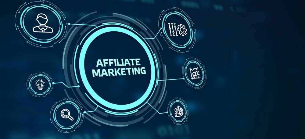 Affiliate marketing header with AI look.