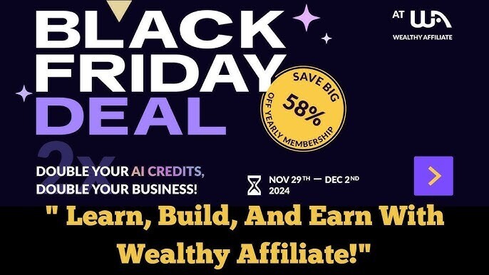 Wealthy Affiliate black Friday deals image